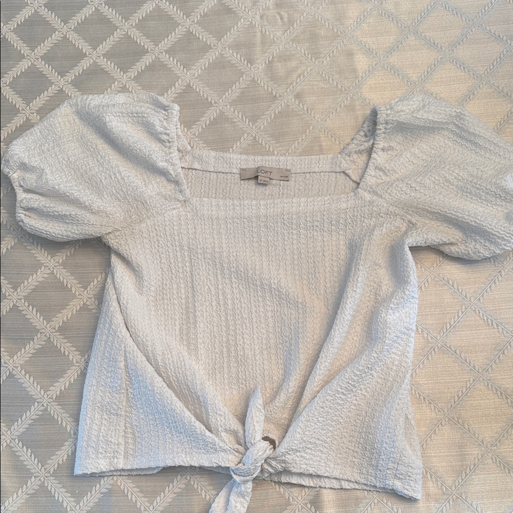 LOFT Cream Puff Sleeve Blouse